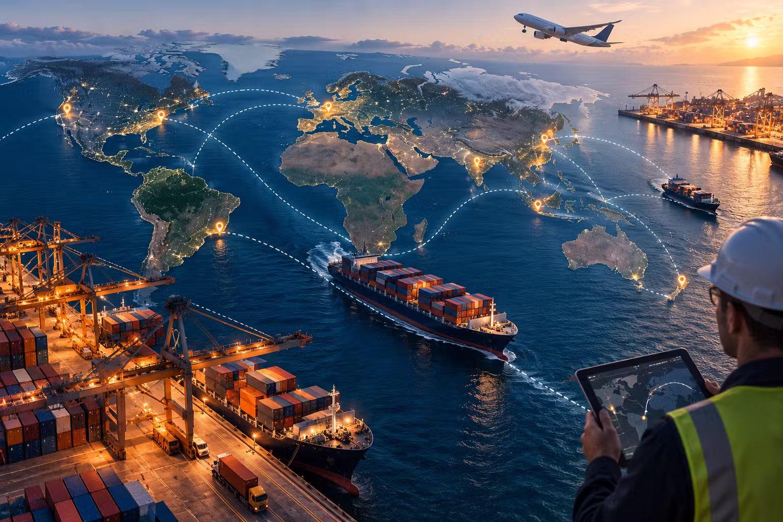 Route and Port Selection in International Shipments